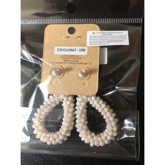 (LAST) Beaded Teardrop Earring - Picture 2 of 2